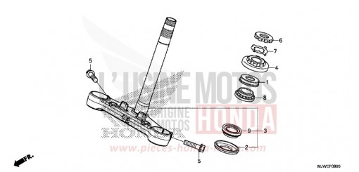 TIGE DE DIRECTION CBR500RAG de 2016